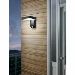 Applique murale EGLO PASTION LED Noir, 1 lumière, Détecteur de mouvement