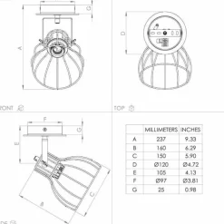 Applique murale Eglo SAMBATELLO Laiton, Noir, 1 lumière