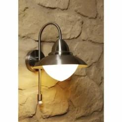 Applique murale Eglo SIDNEY Acier inoxydable, Détecteur de mouvement