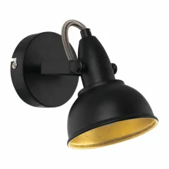 Applique murale Eglo THORNTON Or, Noir, 1 lumière