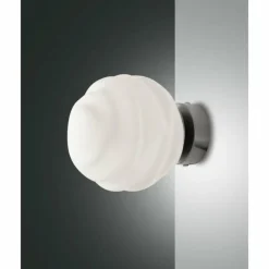 Applique murale Fabas Luce Ava Nickel mat, 1 lumière