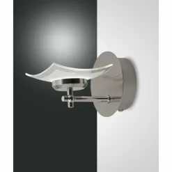 Applique murale Fabas Luce Desus LED Nickel mat, 1 lumière