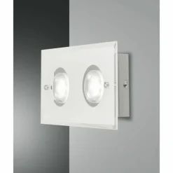 Applique murale Fabas Luce Bali LED Argenté, 2 lumières