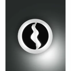 Applique murale Fabas Luce Ceva LED Noir, Blanc, 1 lumière
