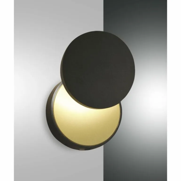 Applique murale Fabas Luce Ara LED Or, Noir, 1 lumière