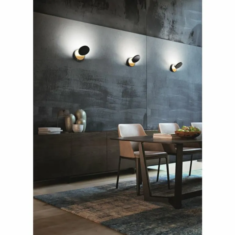 Applique murale Fabas Luce Ara LED Or, Noir, 1 lumière