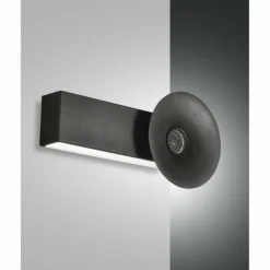 Applique murale Fabas Luce Aretha LED Noir, 1 lumière
