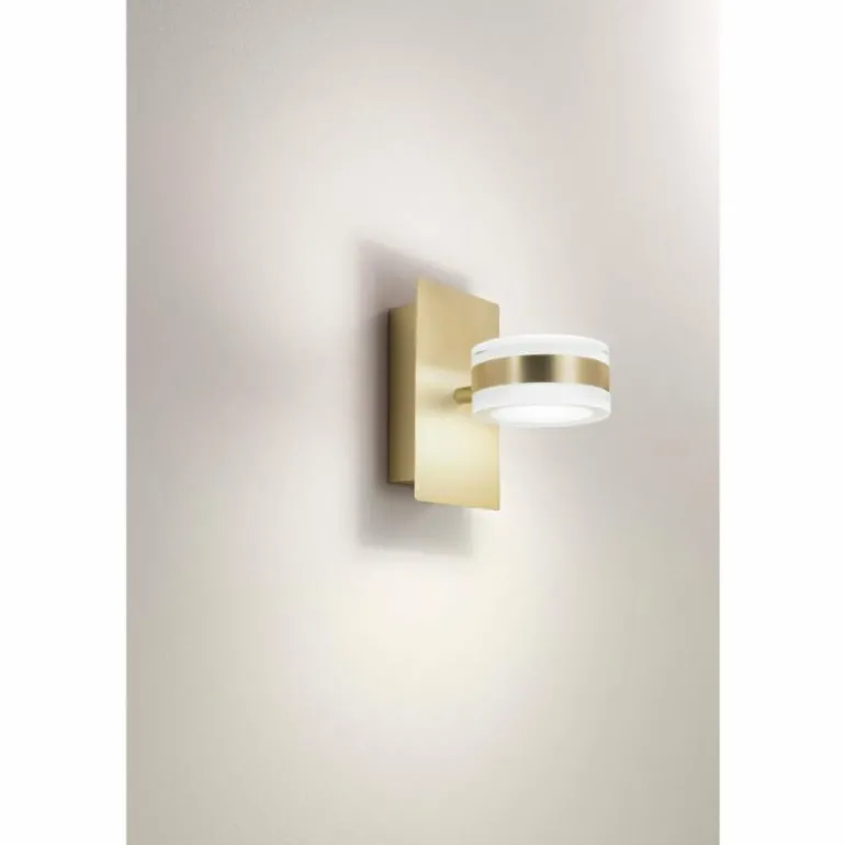 Applique murale Fabas Luce Dunk LED Laiton, 2 lumières