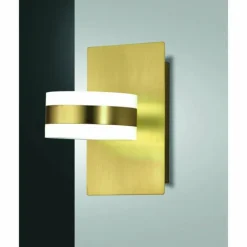 Applique murale Fabas Luce Dunk LED Laiton, 2 lumières