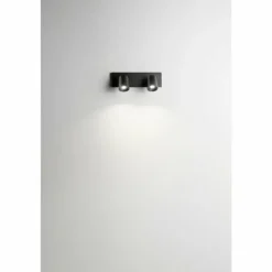 Applique murale Fabas Luce Modo Noir, 2 lumières