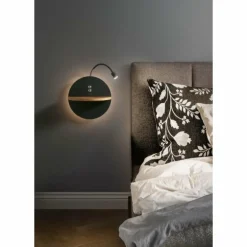 Applique murale Fabas Luce Dual LED Écru, Noir, 2 lumières