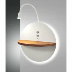 Applique murale Fabas Luce Dual LED Écru, Blanc, 2 lumières