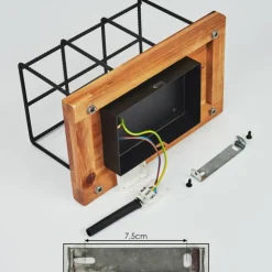 Applique murale Fevaag Écru, Noir, 1 lumière