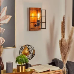 Applique murale Fevaag Écru, Noir, 1 lumière