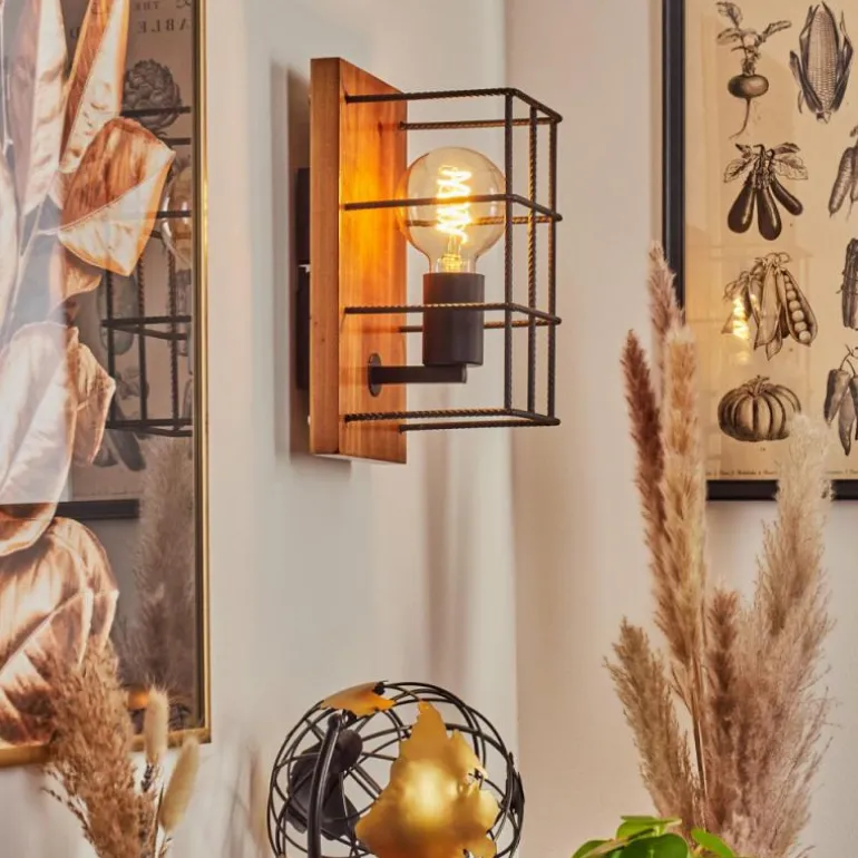 Applique murale Fevaag Écru, Noir, 1 lumière