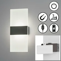 Applique murale FHL easy Magnetics LED Noir, 1 lumière