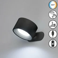 Applique murale FHL easy Magnetics LED Noir, 1 lumière