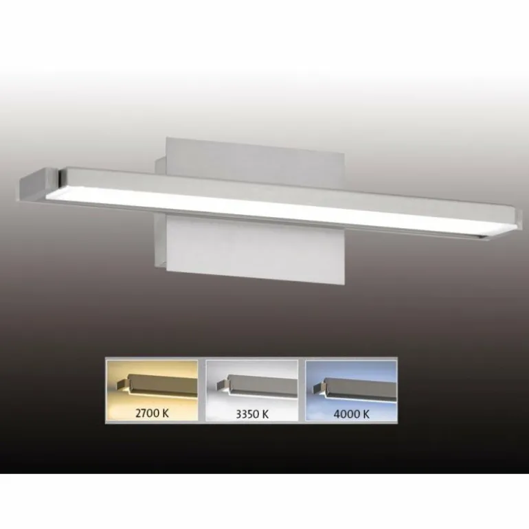 Applique murale Fischer & Honsel Pare TW LED Nickel brillant, 1 lumière, Changeur de couleurs