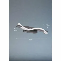 Applique murale Fischer & Honsel Bridge LED Noir, 1 lumière