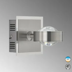 Applique murale Fischer & Honsel Cluedo LED Nickel mat, 1 lumière