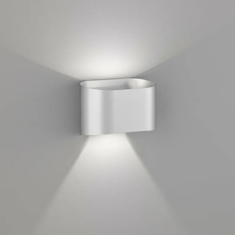 Applique murale Fischer & Honsel Wall LED Argenté, 2 lumières