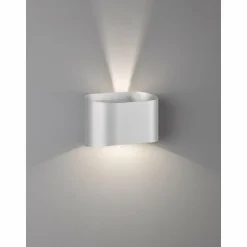 Applique murale Fischer & Honsel Wall LED Argenté, 2 lumières