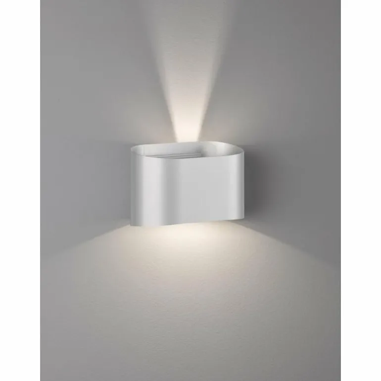 Applique murale Fischer & Honsel Wall LED Argenté, 2 lumières