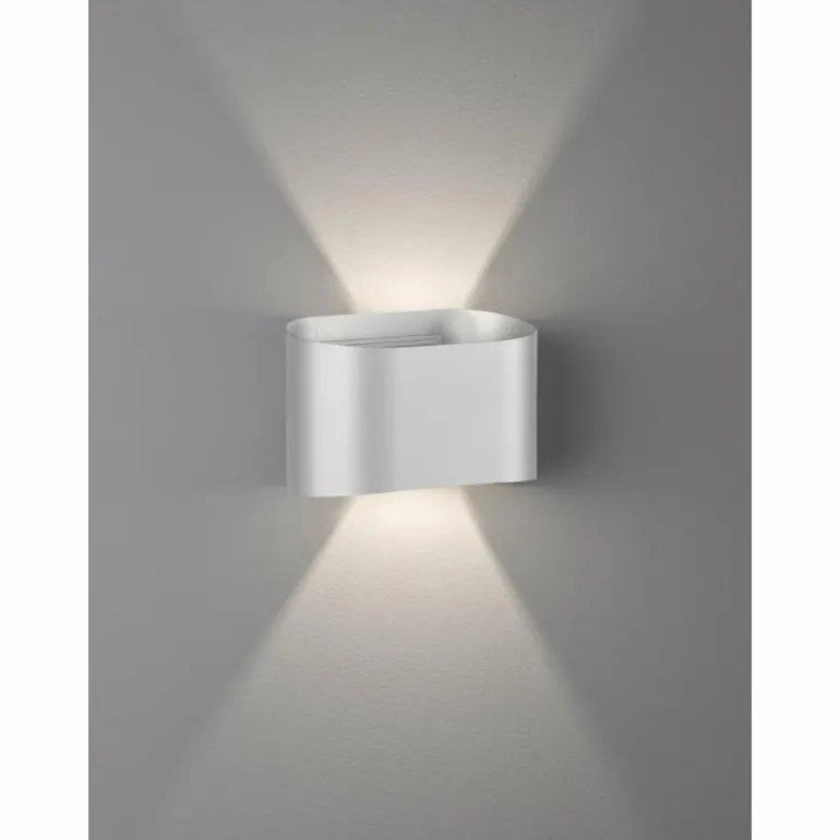 Applique murale Fischer & Honsel Wall LED Argenté, 2 lumières