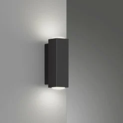 Applique murale Fischer & Honsel Carlo LED Noir, 2 lumières