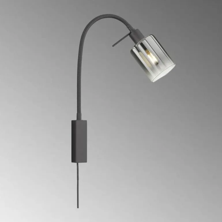 Applique murale Fischer & Honsel Iska Noir, 1 lumière