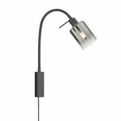 Applique murale Fischer & Honsel Iska Noir, 1 lumière