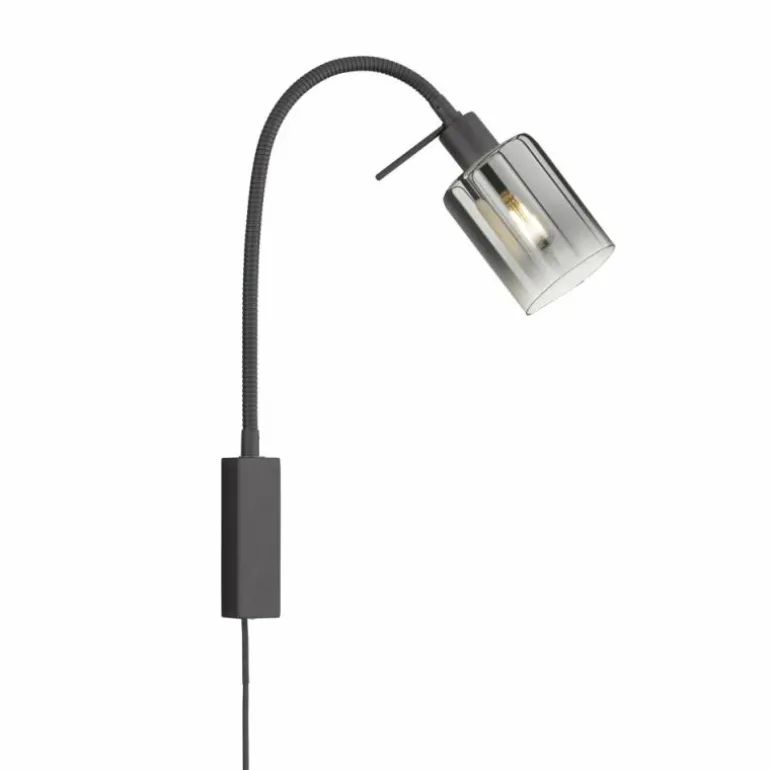 Applique murale Fischer & Honsel Iska Noir, 1 lumière