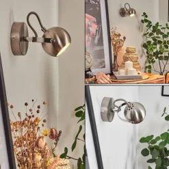 Applique murale Gadmen Chrome, Nickel mat, 1 lumière