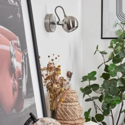 Applique murale Gadmen Chrome, Nickel mat, 1 lumière