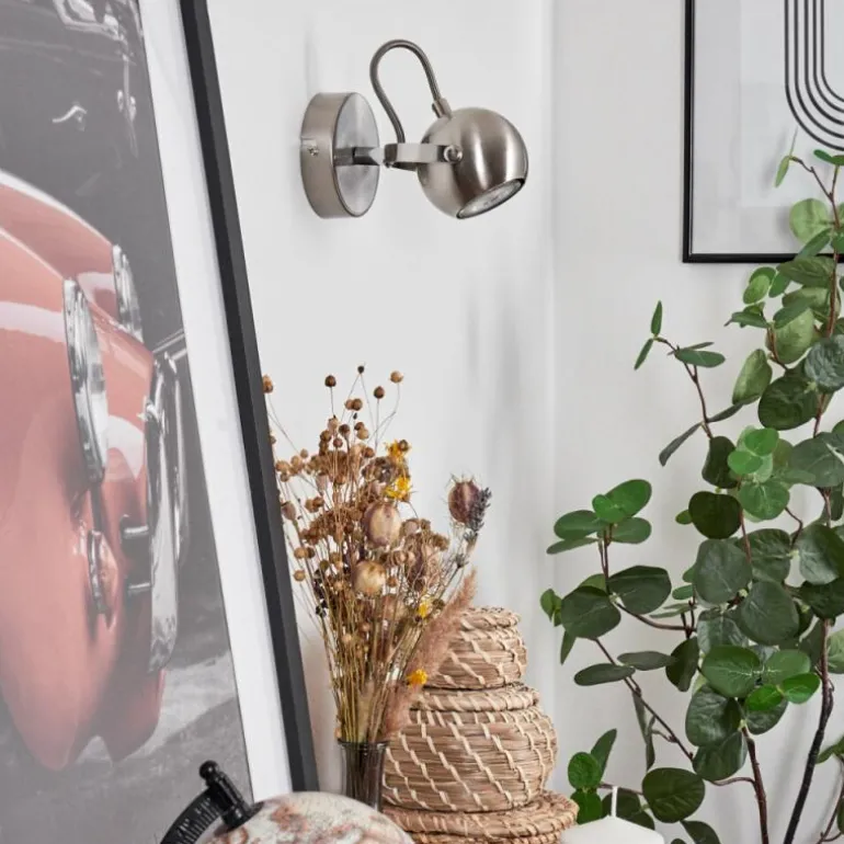 Applique murale Gadmen Chrome, Nickel mat, 1 lumière