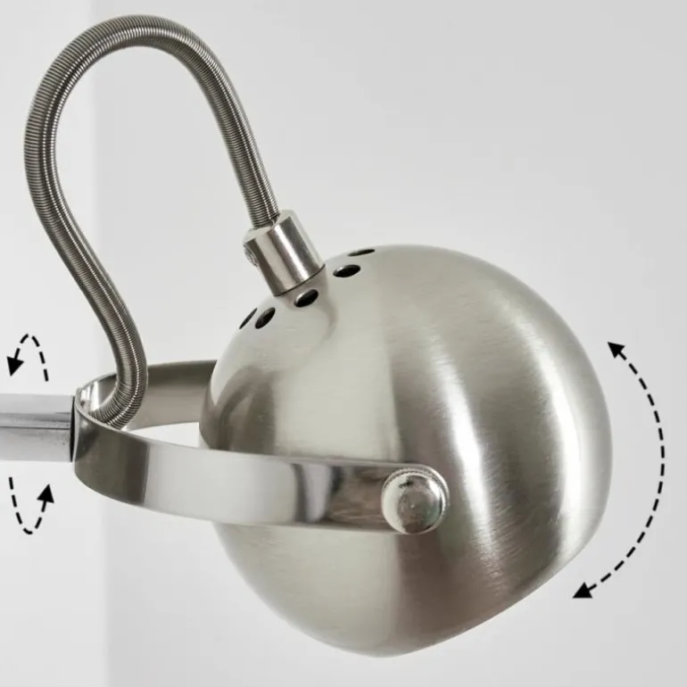 Applique murale Gadmen Chrome, Nickel mat, 1 lumière