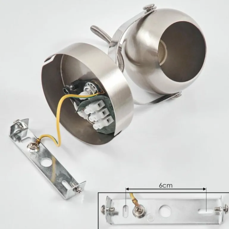 Applique murale Gadmen Chrome, Nickel mat, 1 lumière