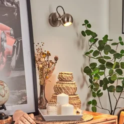 Applique murale Gadmen Chrome, Nickel mat, 1 lumière