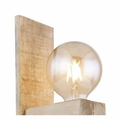 Applique murale Globo ADALIE Bois clair, Noir, 1 lumière