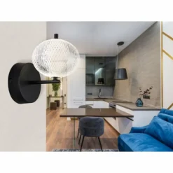 Applique murale Globo AIDA LED Noir, 1 lumière