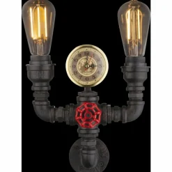 Applique murale Globo BAYUDA Noir, 2 lumières