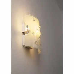 Applique murale Globo BURGUNDY Nickel mat, Blanc, 1 lumière