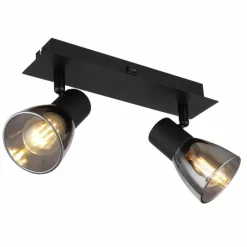 Applique murale Globo CLAUDE Noir, 2 lumières