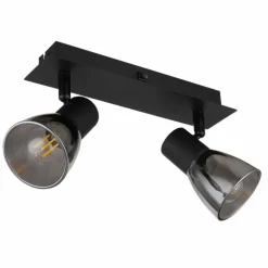 Applique murale Globo CLAUDE Noir, 2 lumières