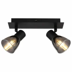 Applique murale Globo CLAUDE Noir, 2 lumières