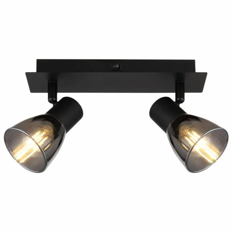 Applique murale Globo CLAUDE Noir, 2 lumières