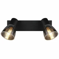 Applique murale Globo CLAUDE Noir, 2 lumières