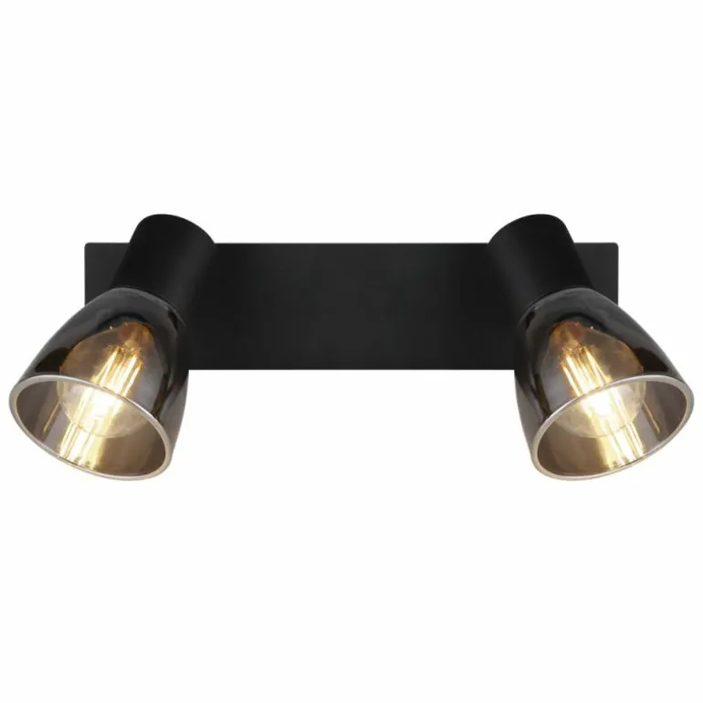 Applique murale Globo CLAUDE Noir, 2 lumières