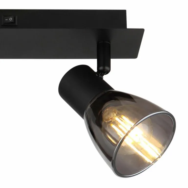 Applique murale Globo CLAUDE Noir, 2 lumières