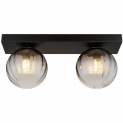 Applique murale Globo DALLERTA Noir, 2 lumières